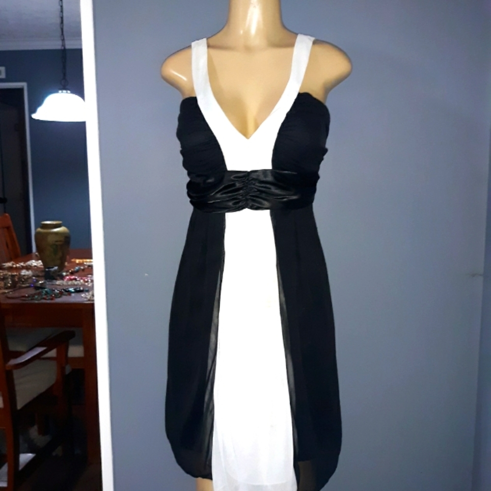 ALYN PAIGE BLACK & WHITE DRESS SZ LG (JUNIORS)